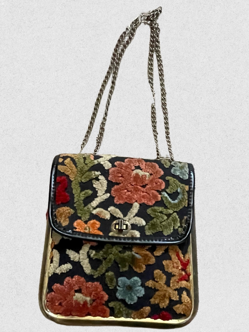 1960s Floral Campet Bag - Multicolor